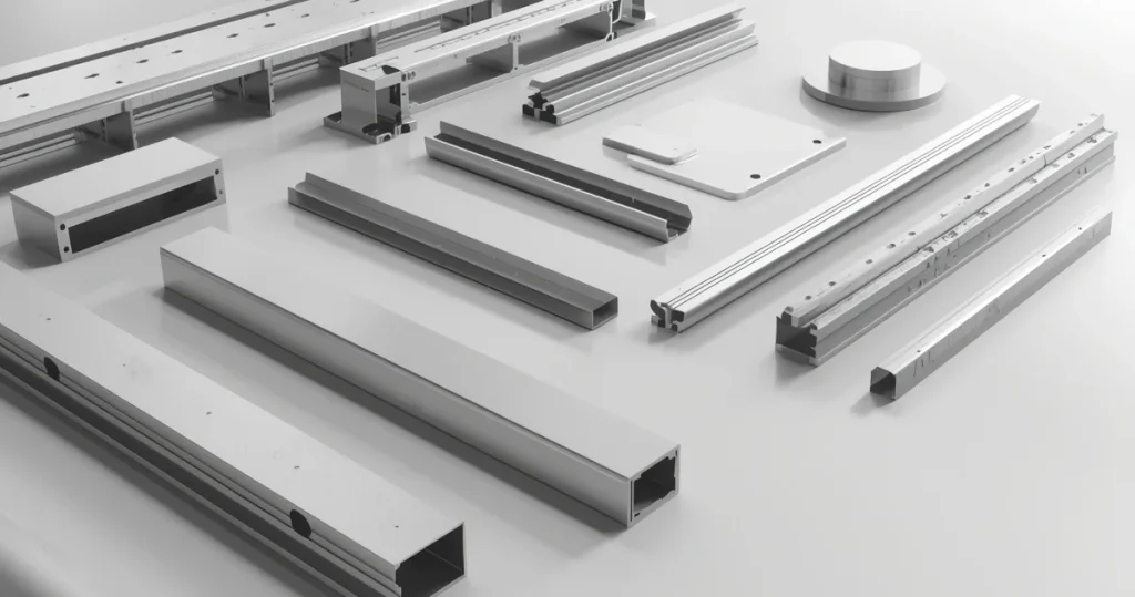 انواع مقاطع فلزی شامل تیرآهن، نبشی، ناودانی، پروفیل، میلگرد و ورق